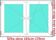 Dvoukřídlá okna O+OS SOFT šířka 165 a 170cm